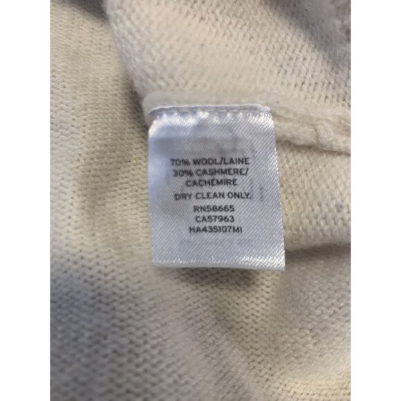 Halogen Wool Cashmere Knit Mock Neck Minimalist Tunic Sweater Size M/L - Picture 7 of 7